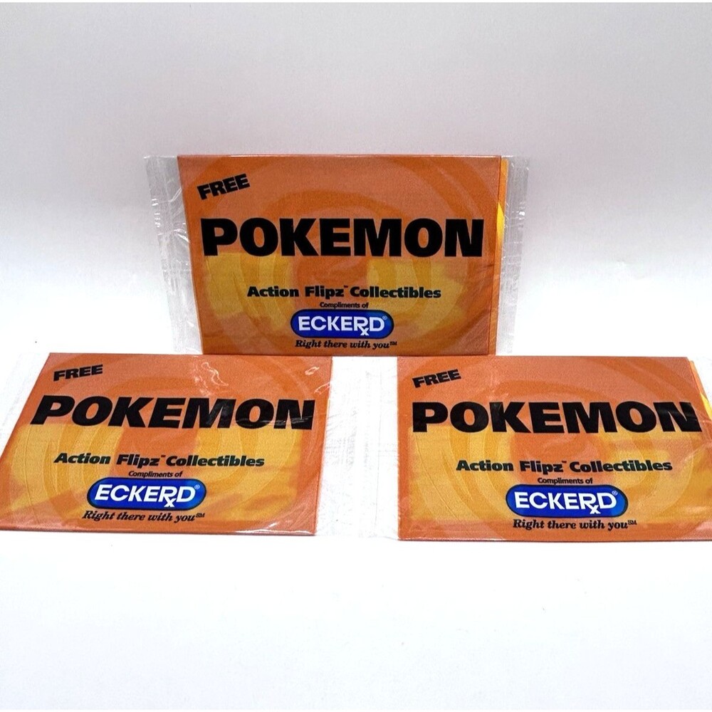 Pokemon Action Flipz Collectibles Cards Eckerd Drugs Vintage Unopened Pack Lot 3